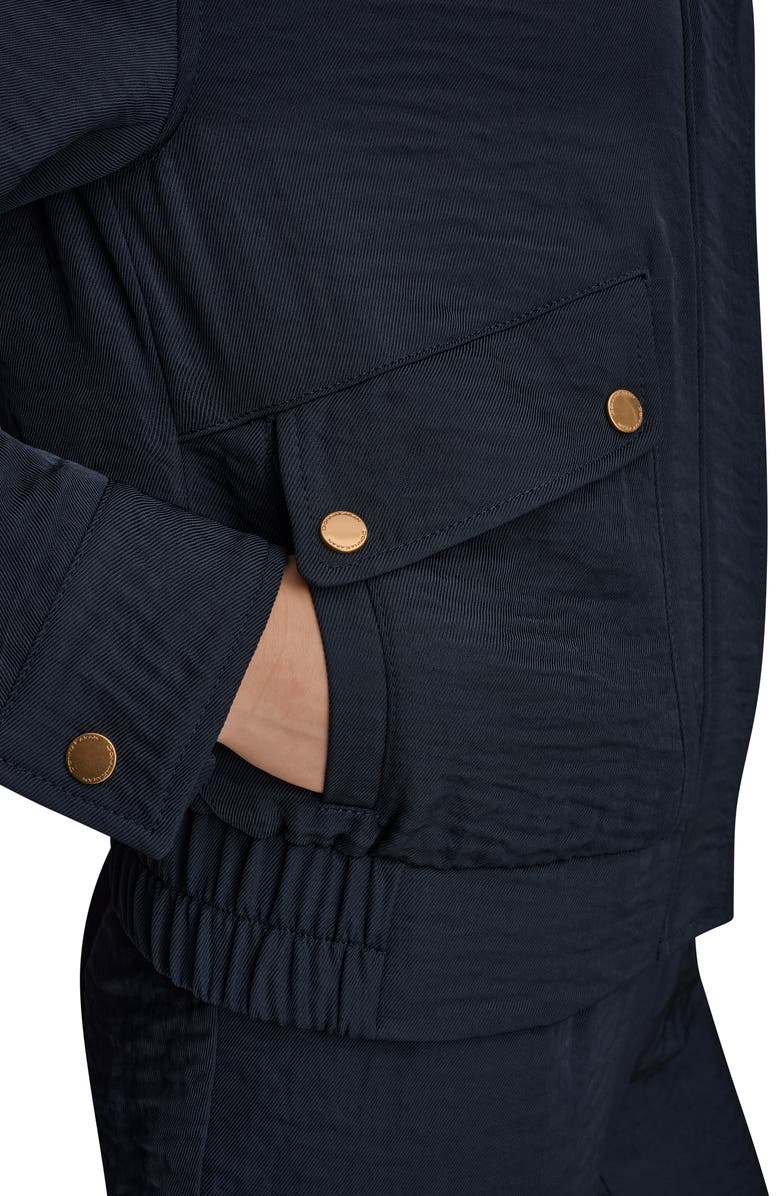 Donna Karan New York Ripple Zip Jacket, Alternate, color, Nightfall