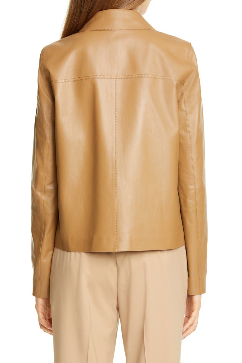Tomasa Leather Jacket, Alternate, color, CAMMELLO