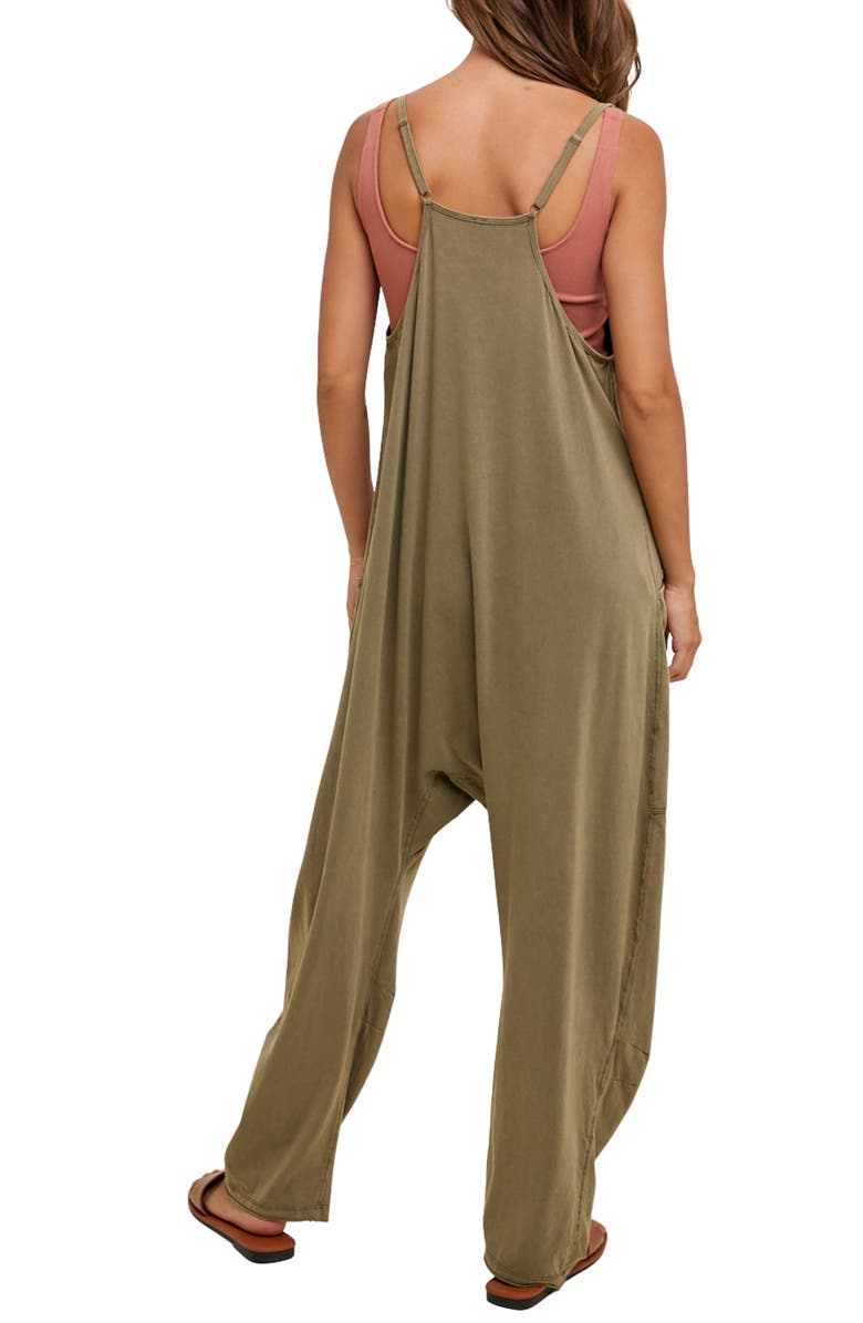WISHLIST Oversize Knit Jumpsuit, Alternate, color, Green Olive
