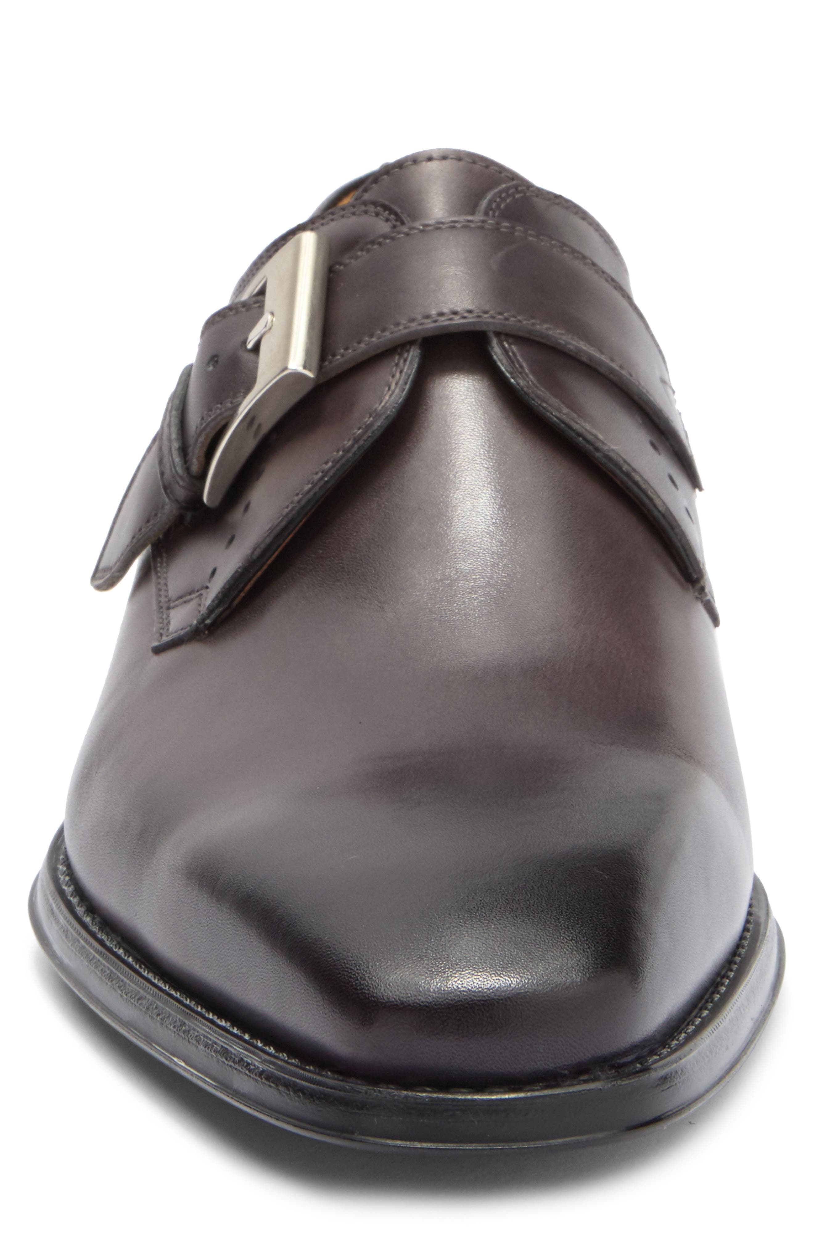 Easton Stamp Monk Strap Shoe, Alternate, color, GREY