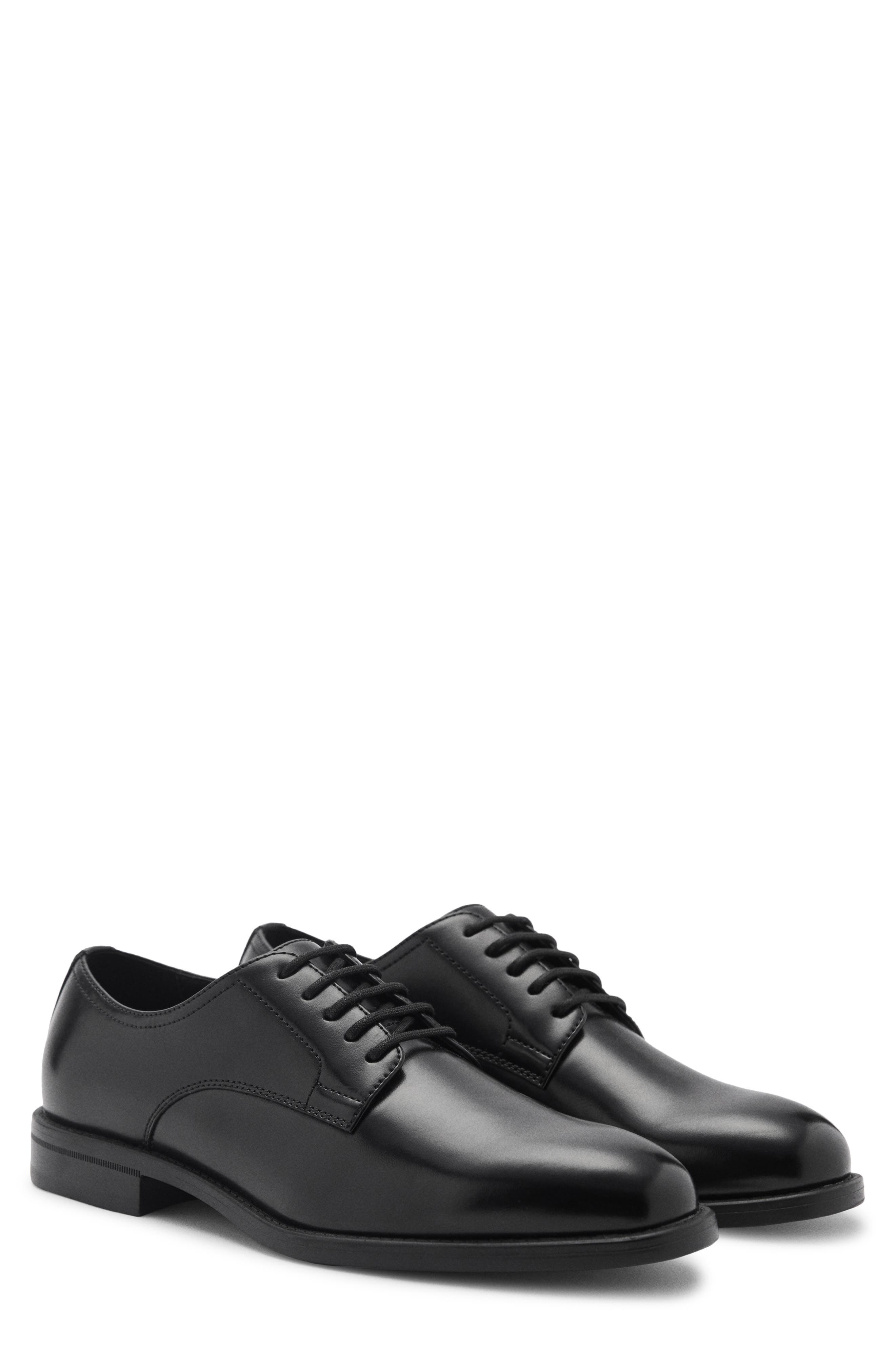 MANGO Plain Toe Derby, Main, color, Black