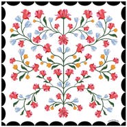 Jessie Zhao New York Double Sided Silk Scarf Floral Echo