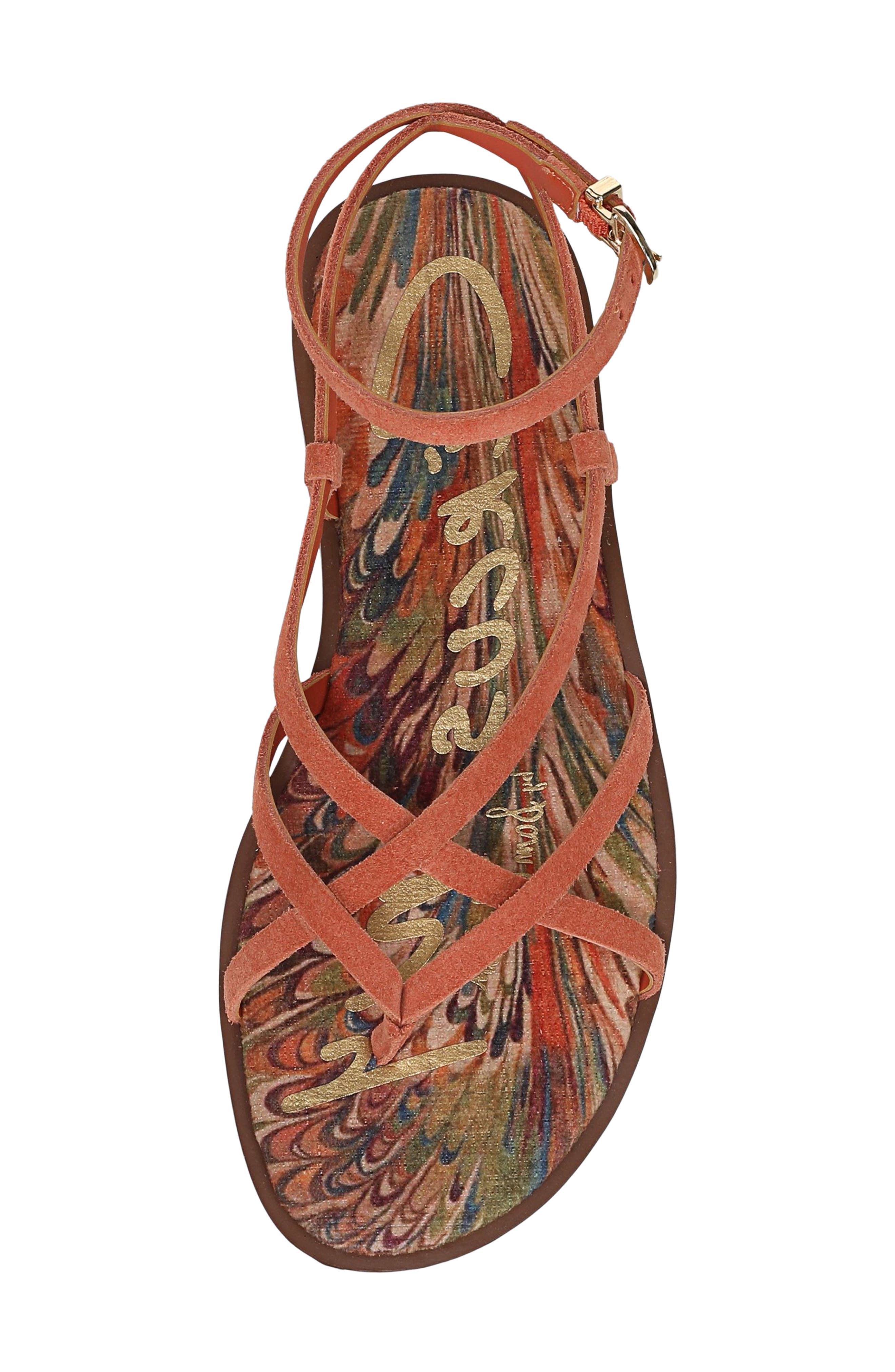 Dakota Ankle Strap Sandal, Alternate, color, SUNBAKED ORANGE