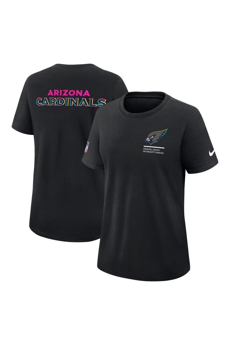 Women's Nike Black Arizona Cardinals 2025 NFL Crucial Catch Tri-Blend Dri-FIT T-Shirt, Alternate, color, Black