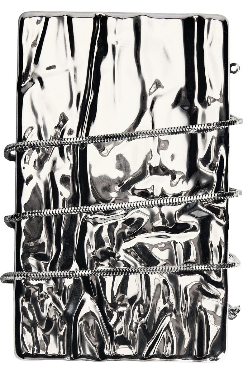 MANGO Textured Metal Clutch, Alternate, color,