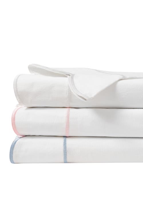 Melange Home Scallop Frame 300 Thread Count Sheet Set In White