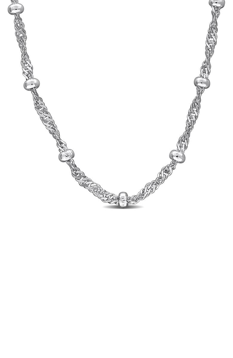 DELMAR Saturno Bead Station Necklace, 2.8mm, Main, color, 