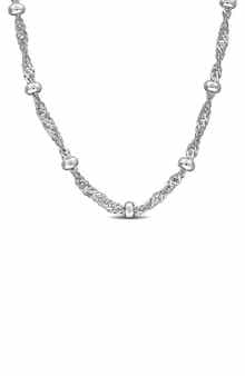 Saturno Bead Station Necklace, 2.8mm