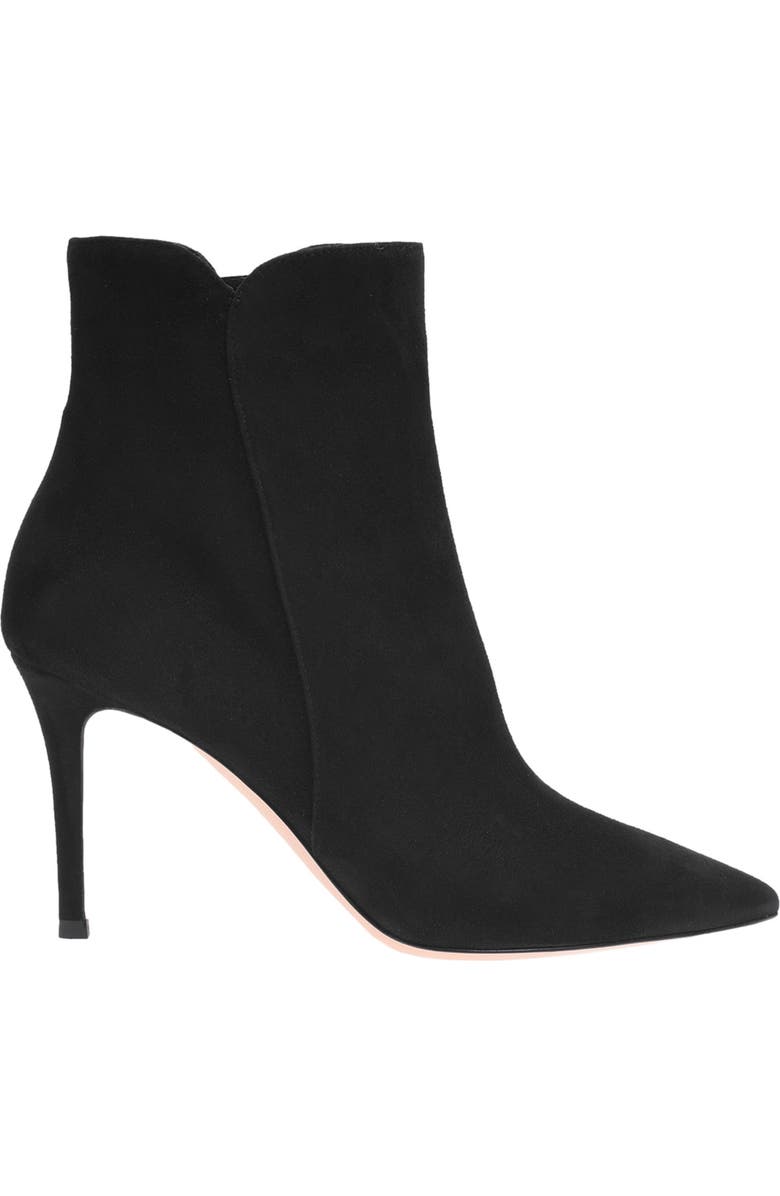 Gianvito Rossi Levy 85 Bootie, Main, color, Black Suede