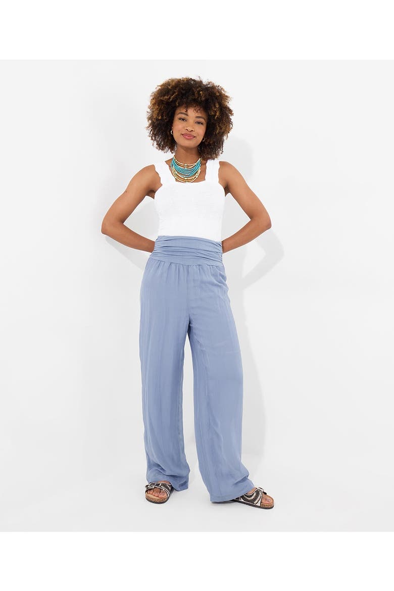 Double Layer Wide Leg Pants, Main, color, SLATE GREY