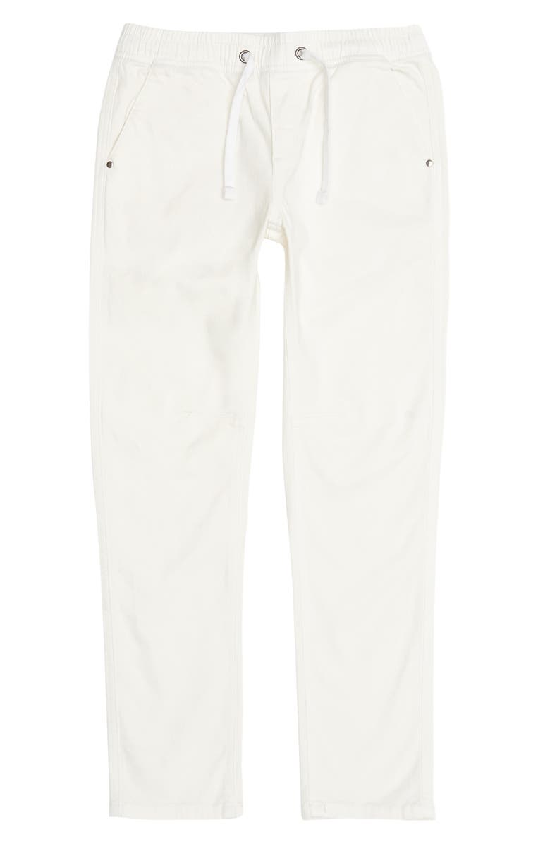 Joe's Jeans Kids' Brixton Drawstring Waist Slim Straight Leg Twill Pants, Main, color, Egret
