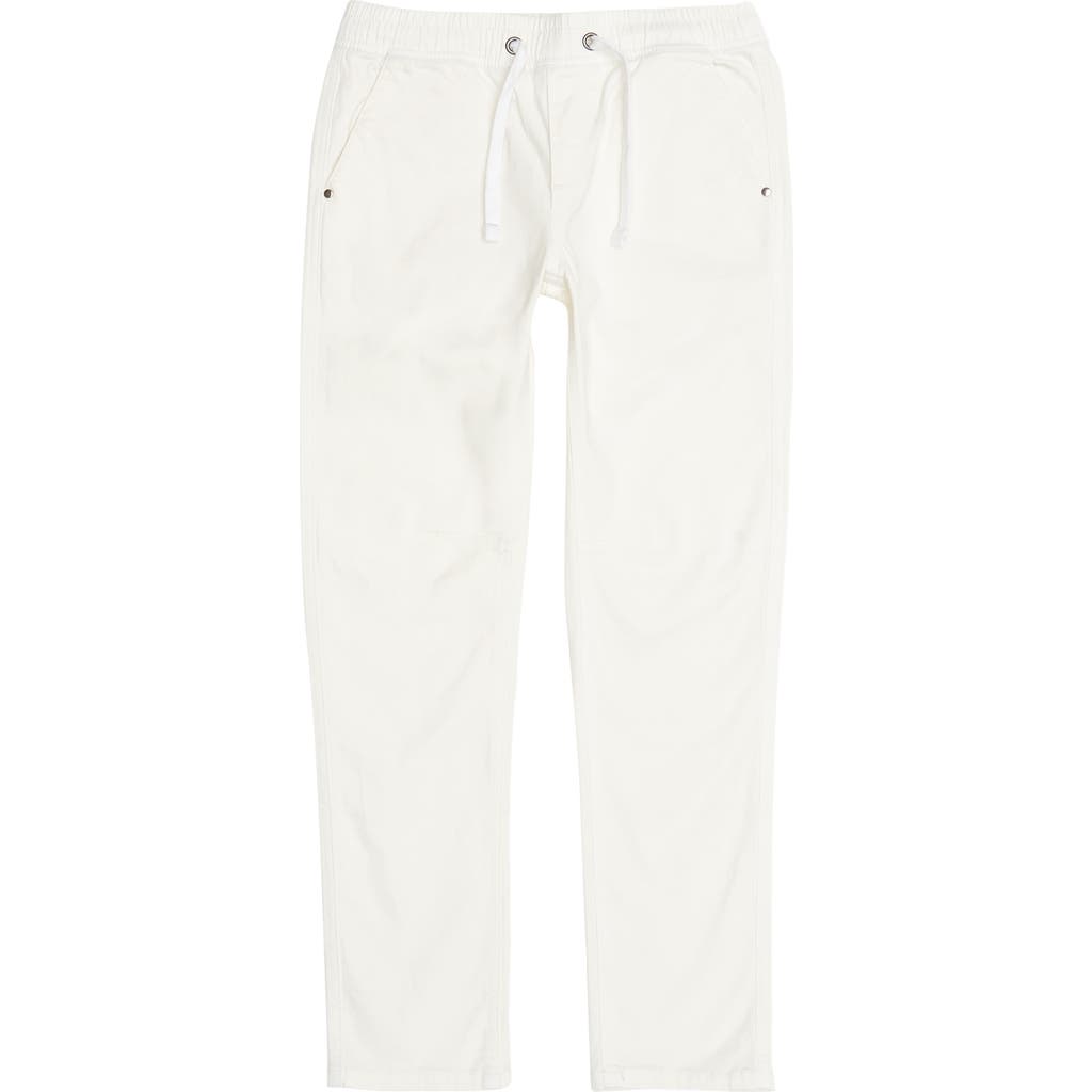 Joe's Jeans Kids' Brixton Drawstring Waist Slim Straight Leg Twill Pants In White