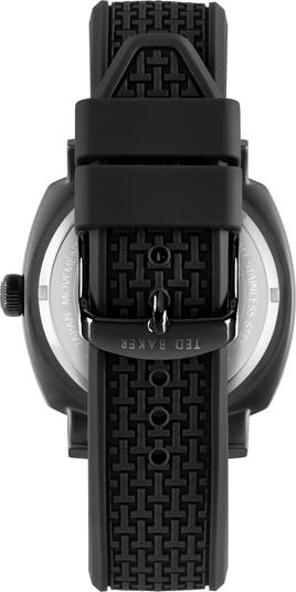 Caine Multifunction Silicone Strap Watch, 44mm