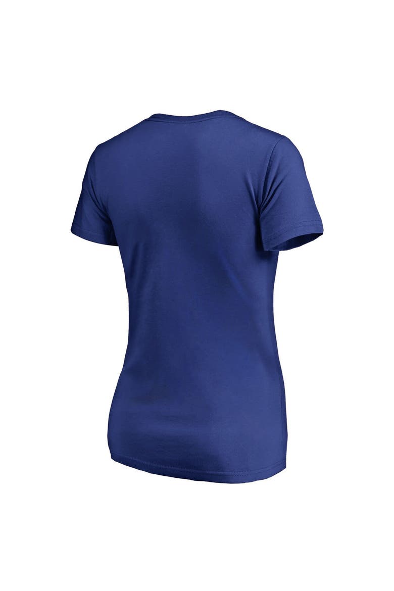 Women's Fanatics Branded Royal Los Angeles Dodgers Splatter Logo V-Neck T-Shirt, Alternate, color, Royal
