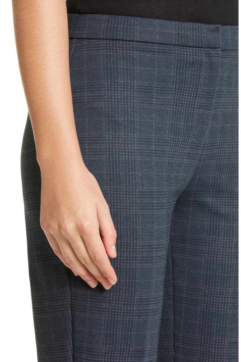 Lisa Plaid Ankle Pants, Alternate, color, NAVY