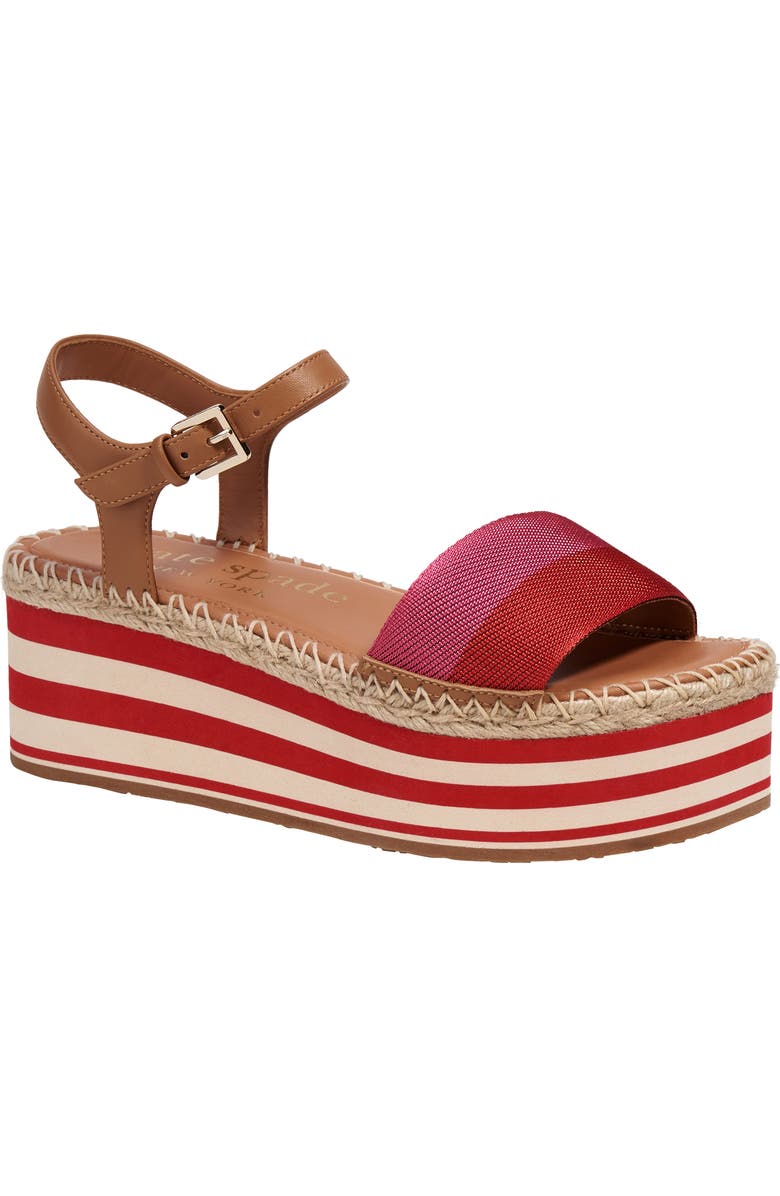 Kate Spade New York picnic platform sandal, Main, color, Festive Pink Multi