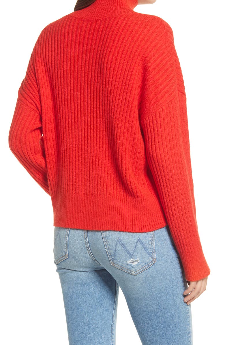 Treasure & Bond Rib Mock Neck Sweater, Alternate, color, 