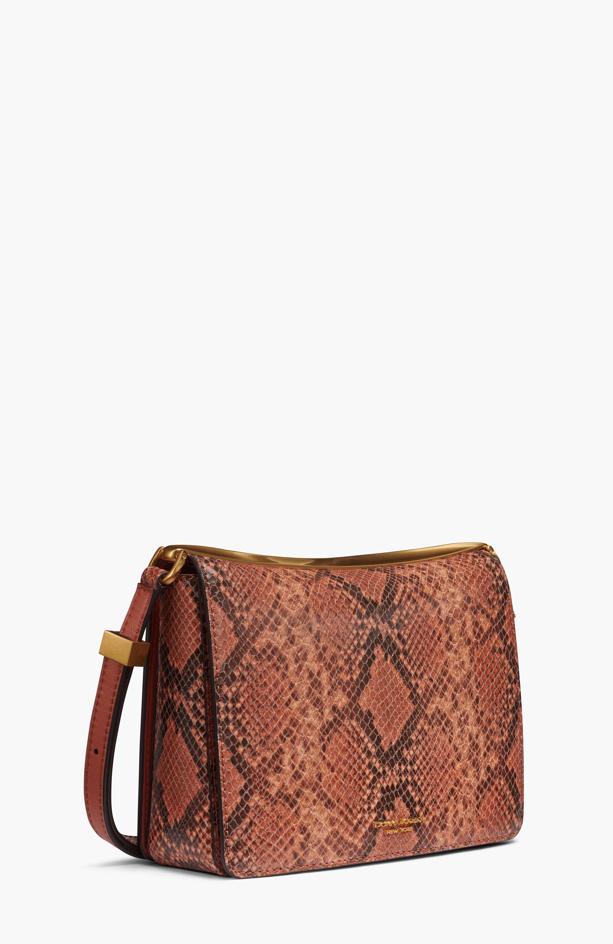 Donna Karan New York Jericho Snake Shoulder, Alternate, color, Amber