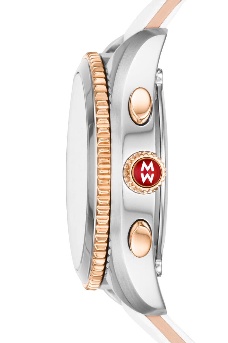 Hybrid Tracker Smart Watch, 38mm, Alternate, color, WHITE/ SILVER/ ROSE GOLD