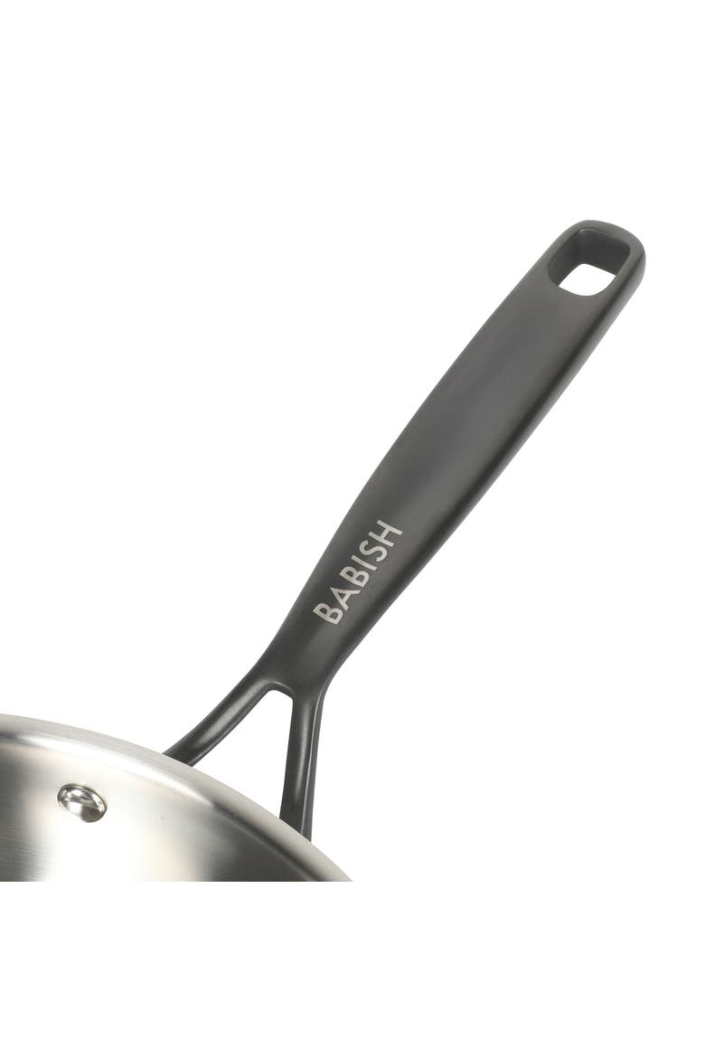 10 Inch Tri Ply Stainless Steel Frying Pan, Alternate, color, Stainless Steel-Black Handle