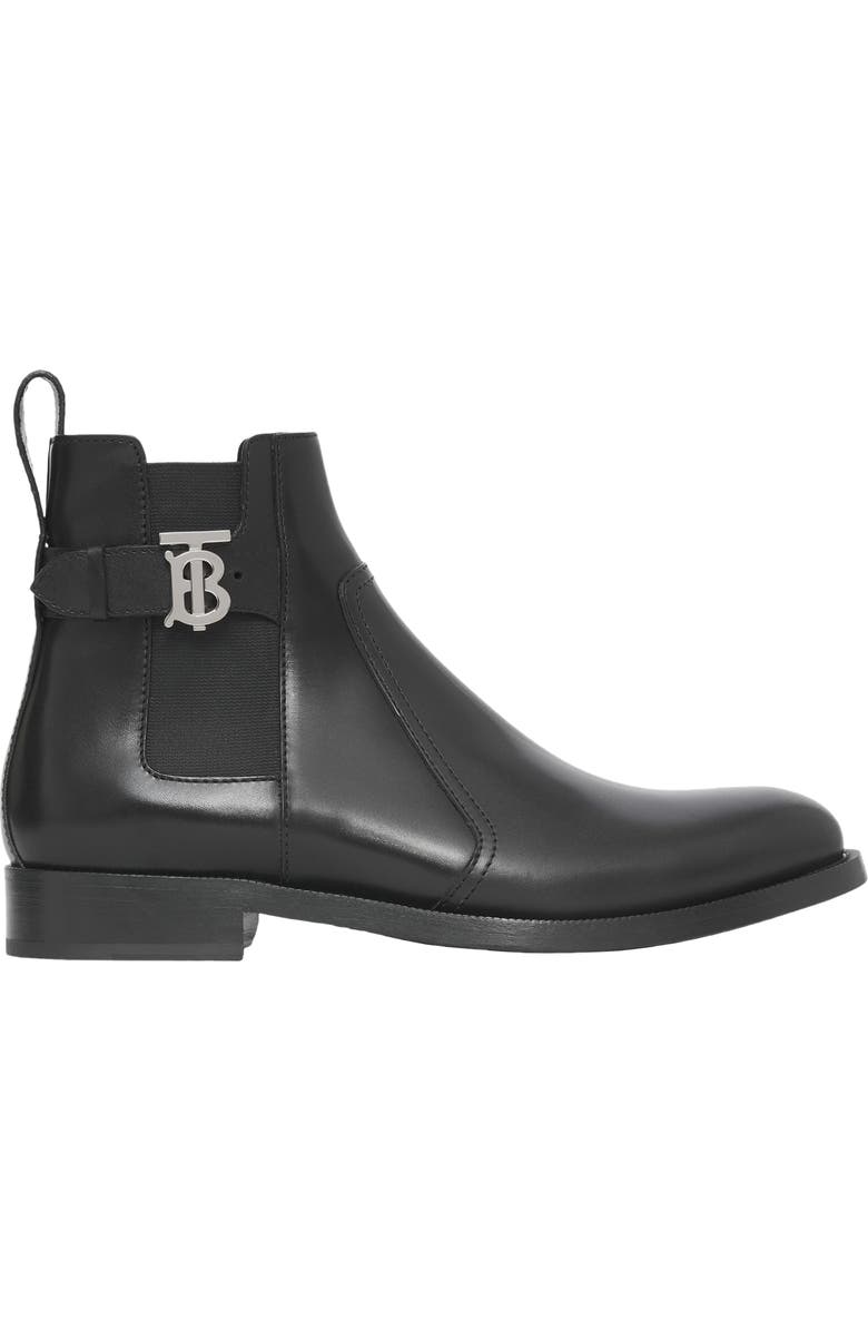 Burberry Luke TB Monogram Buckle Leather Chelsea Boot, Alternate, color,