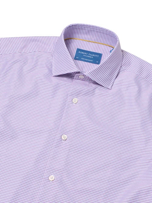 Robert Talbott Reynolds Contemporary Check Twill Shirt In Purple