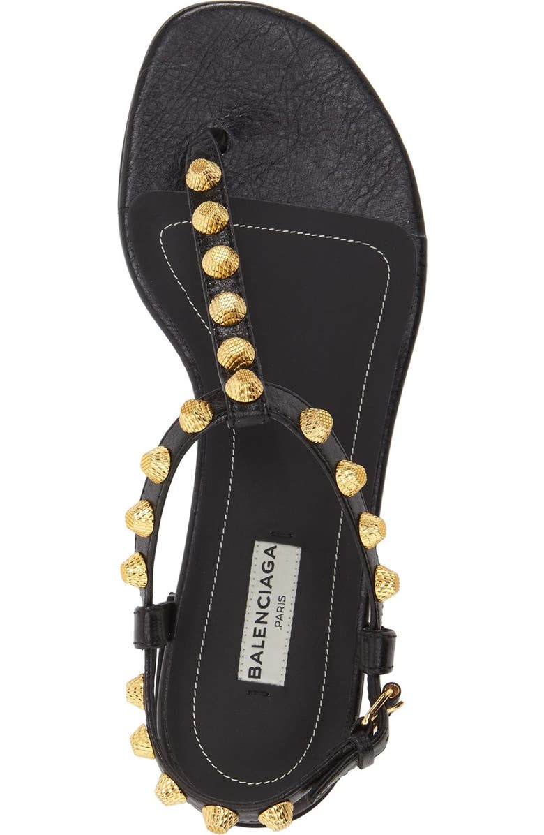 Balenciaga Studded T-Strap Sandal, Alternate, color,