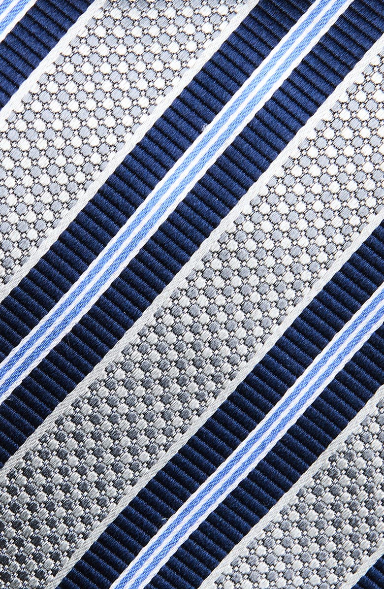 Nordstrom Stripe Silk Tie, Alternate, color, Silver