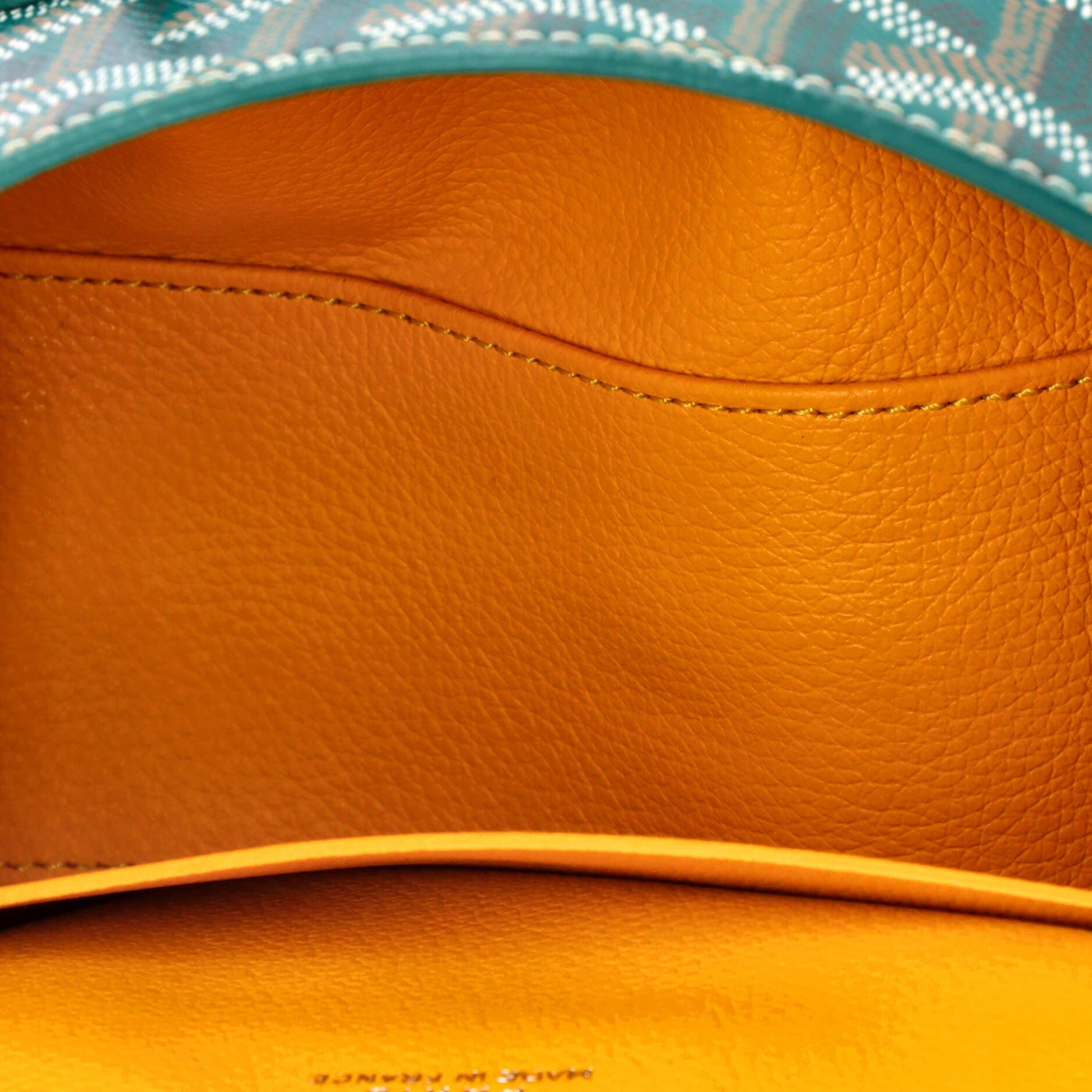 Pre-Owned Goyard Saigon Top Handle Bag Coated Canvas with Leather Mini, Alternate, color, Green