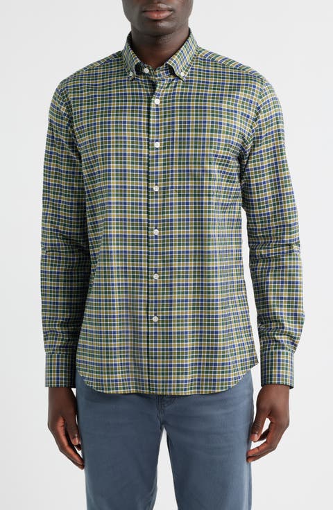 Check Prep Cotton Twill Button-Down Shirt