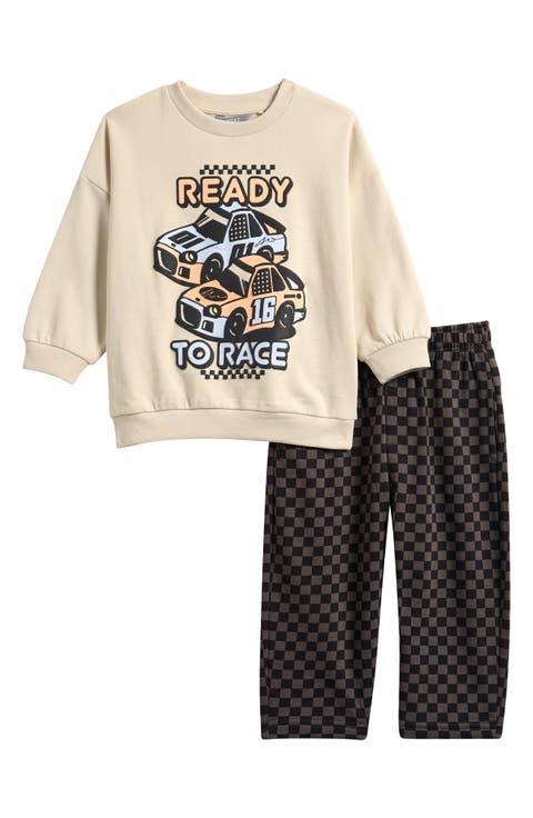 Kids' Racecar Graphic Sweatshirt & Pants Set (Baby, Toddler & Little Kid)