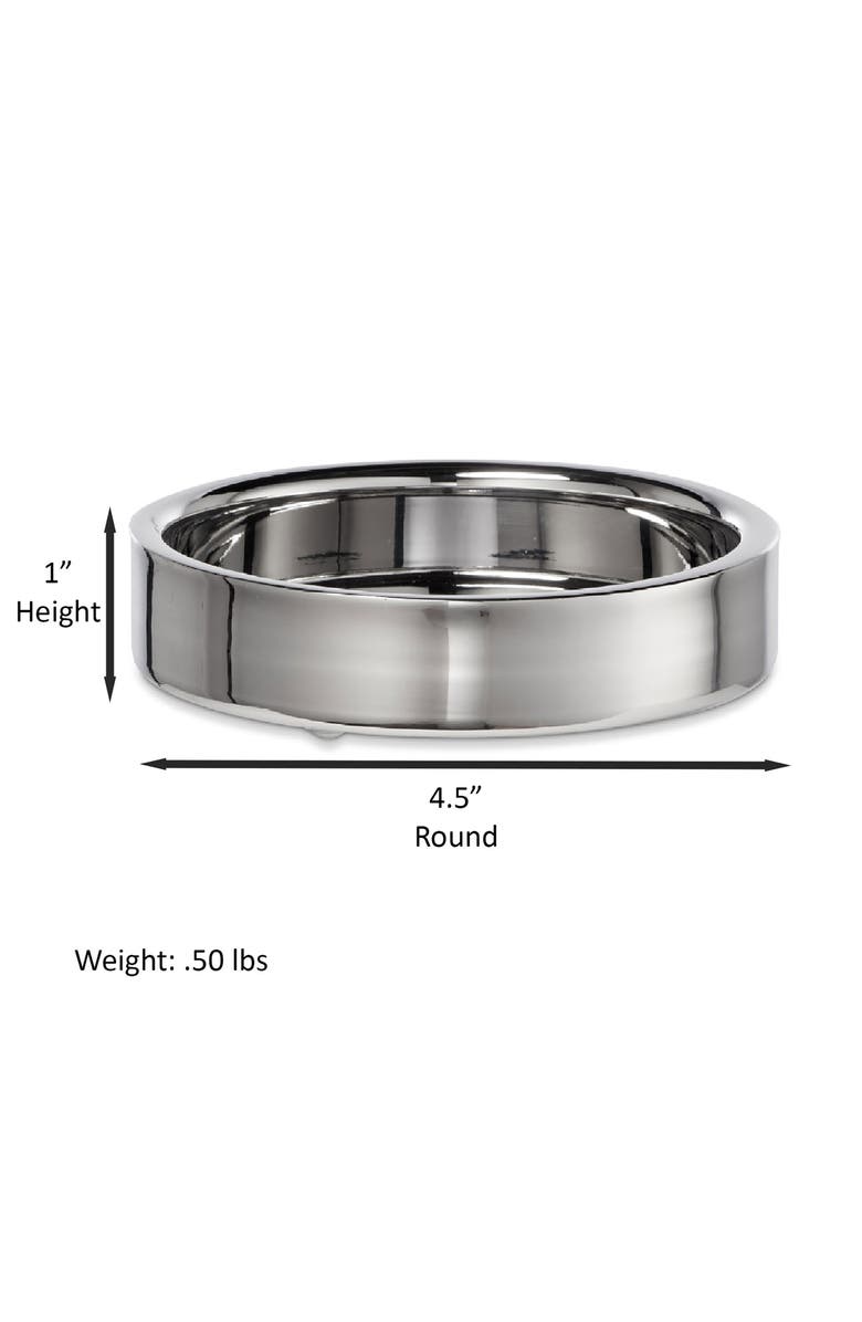 ROSELLI TRADING COMPANY Modern Round Soap Dish, Alternate, color, Silver