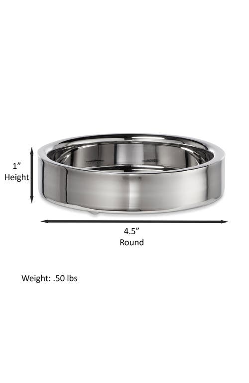 Roselli Trading Company Modern Round Soap Dish In Silver
