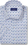 David Donahue Linen & Cotton Short Sleeve Sport Shirt