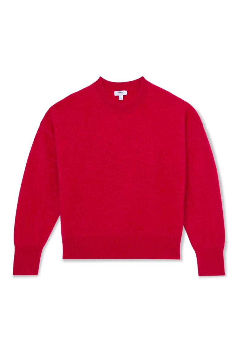 Misha Brushed Cashmere Sweater, Alternate, color, RED