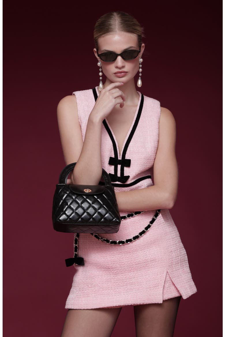 High Waist Tweed Skort, Alternate, color, CANDY PINK