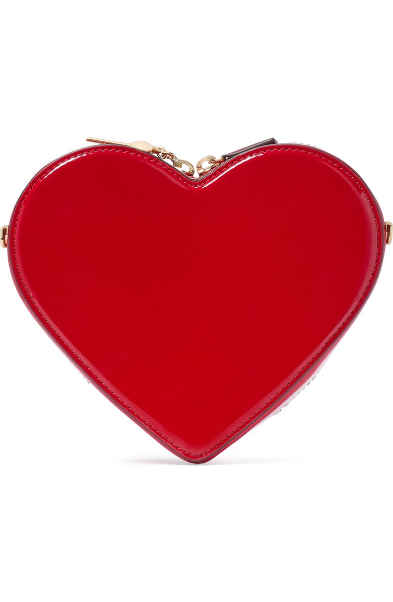 Kate Spade New York key to my heart patent leather crossbody bag, Alternate, color,