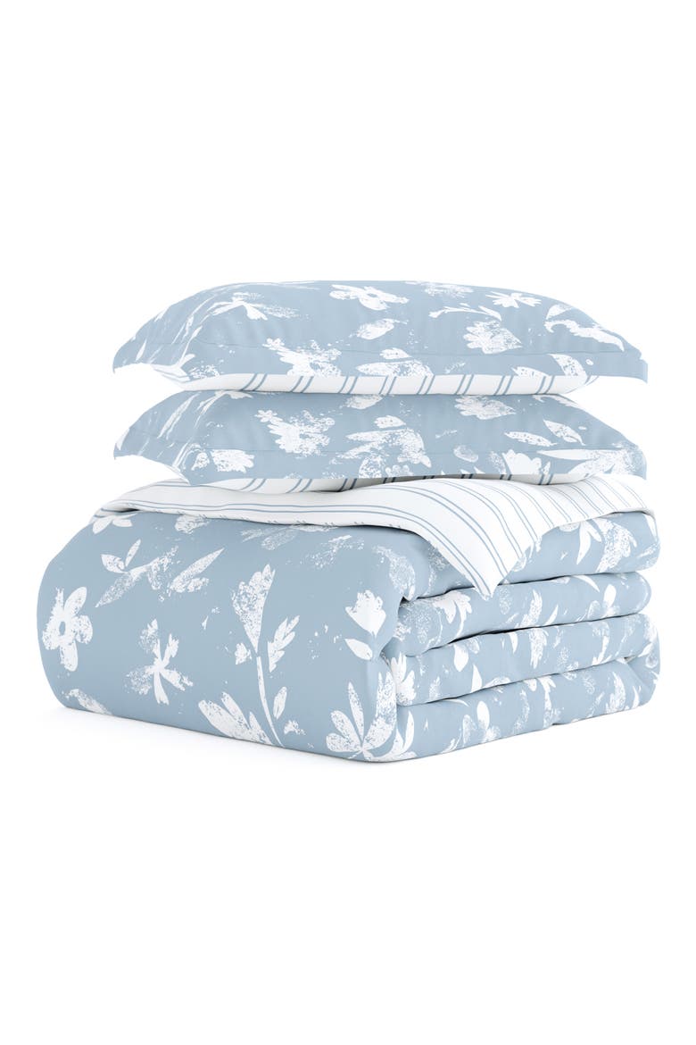 IENJOY HOME Premium Ultra Soft Country Home Pattern 3-Piece Reversible Duvet Cover Set, Main, color, LIGHT BLUE