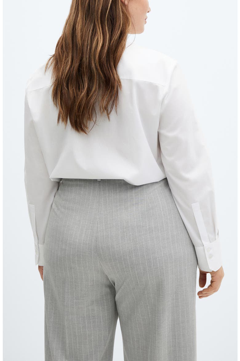 Pinstripe Wide Leg Suit Pants, Alternate, color, MEDIUM HEATHER GREY