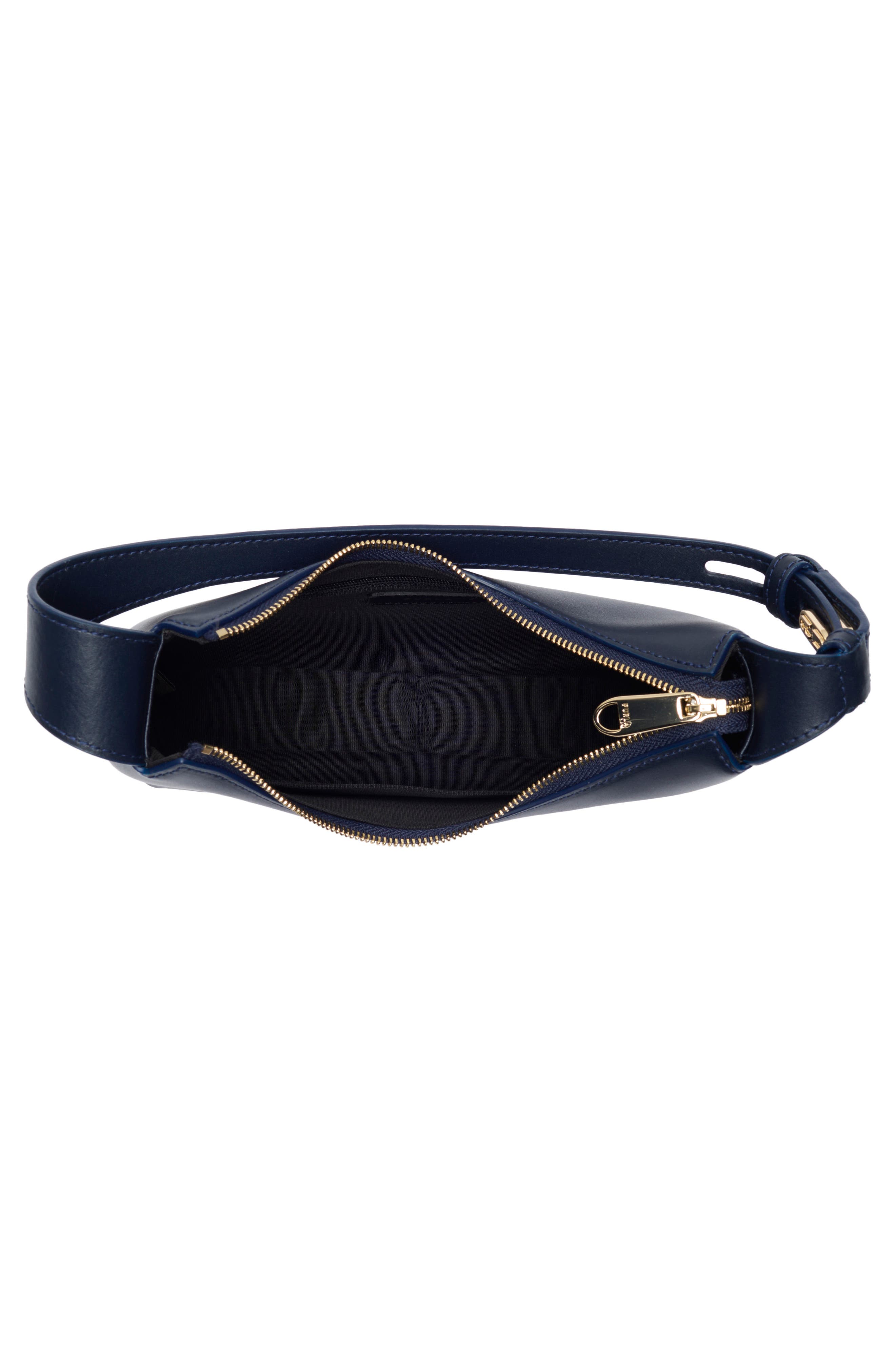 Furla Febe Leather Hobo Bag, Alternate, color, Blu Reale