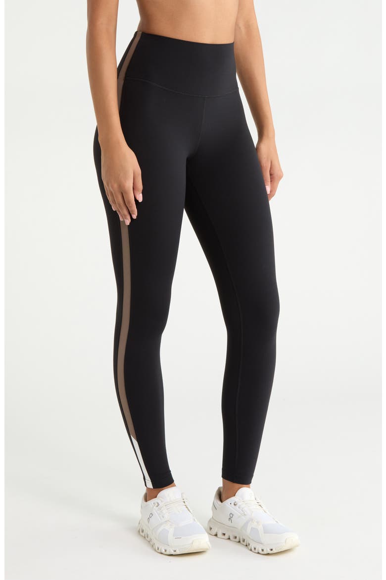 Layla Airweight High Waist 7/8 Leggings, Alternate, color, BLACK/ LENTIL