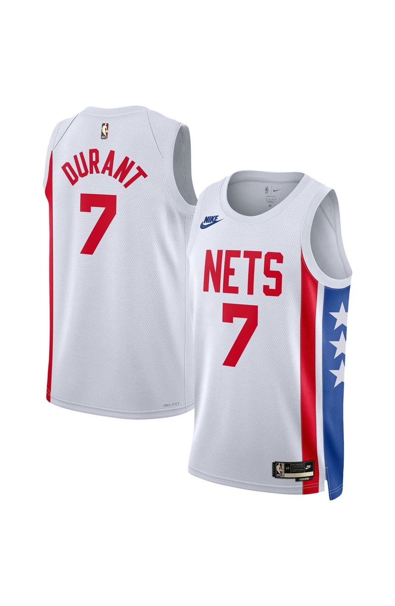 Nike Men's Nike Kevin Durant White Brooklyn Nets Swingman Jersey - Classic Edition, Main, color,