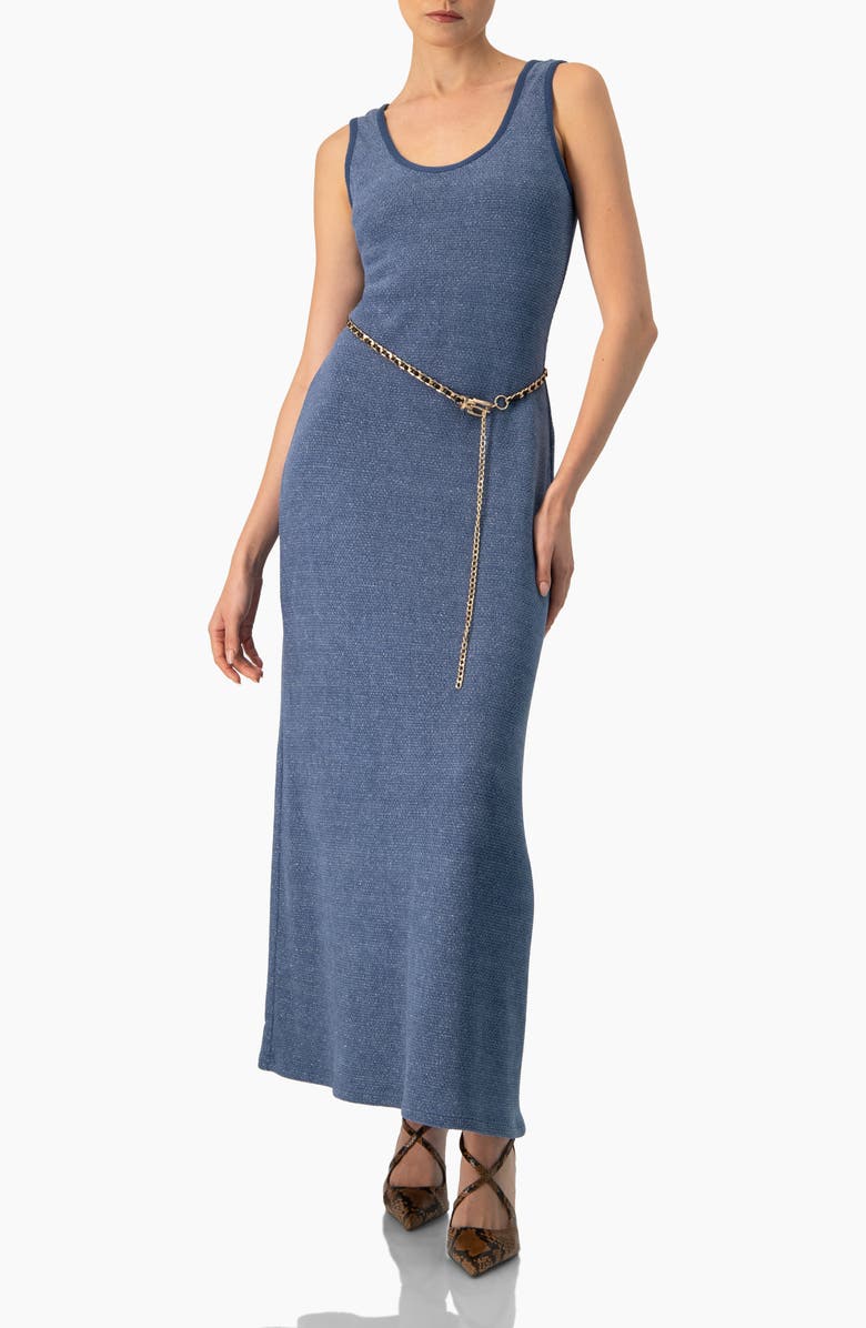 IVONNE Scoop Neck Long  Dress, Alternate, color, Blue
