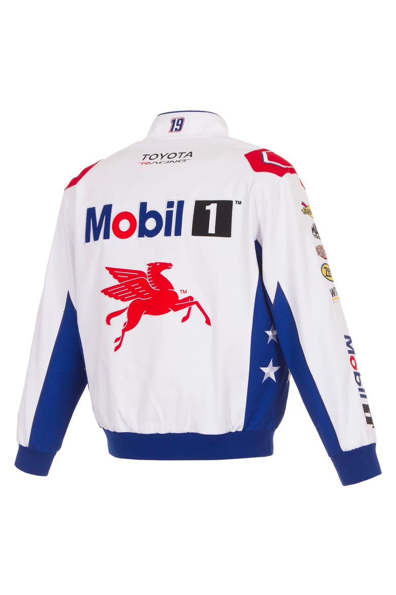 Men's JH Design White Chase Briscoe 2026 Mobil Full-Snap Twill Racing Jacket, Alternate, color, White