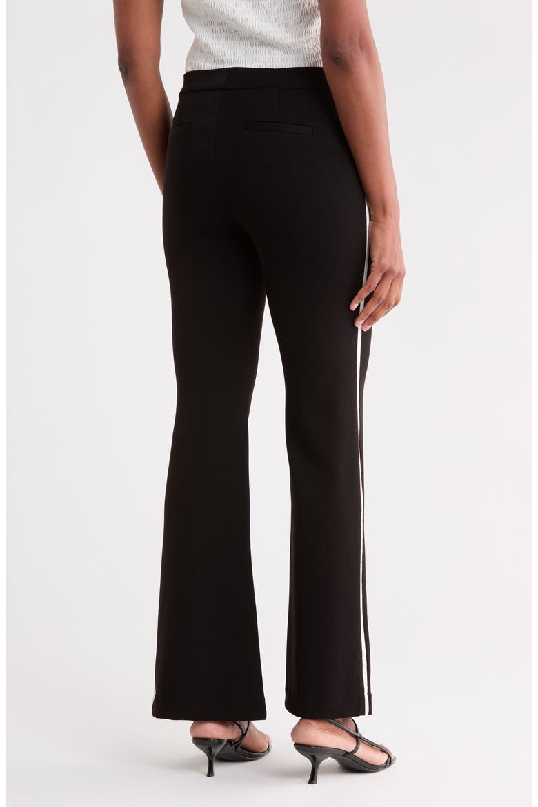 Slit Low Rise Bootcut Pants, Alternate, color, BLACK/ WHITE