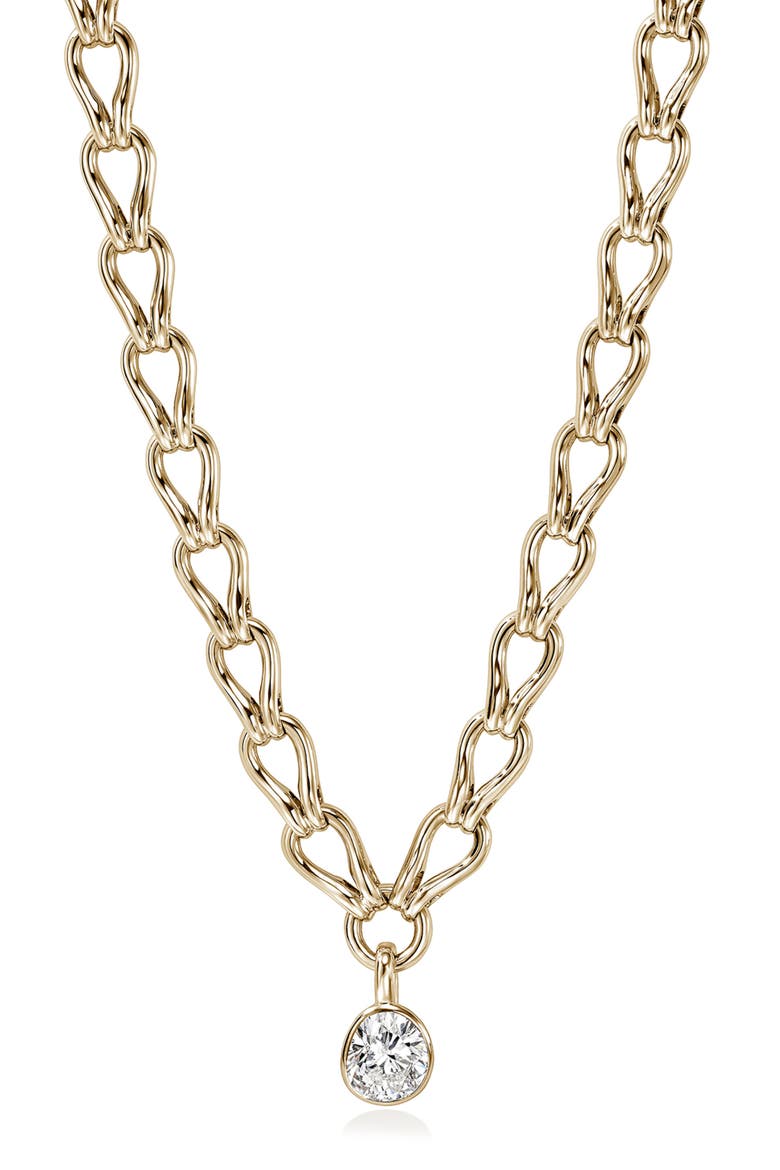 JH Lovestruck 14k Gold Lab Grown Diamond Necklace, Main, color, GOLD
