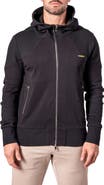 Maceoo Crow Mixed Media Zip Hoodie