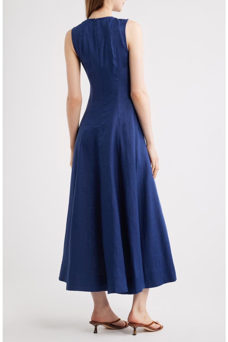 Cecila Sleeveless Linen Maxi Dress, Alternate, color, DANUBE