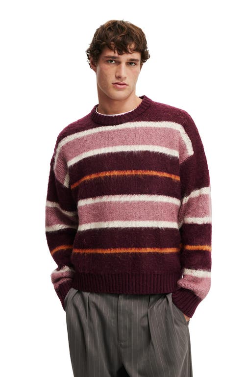 COTTON ON BOX FIT FUZZY CREW KNIT