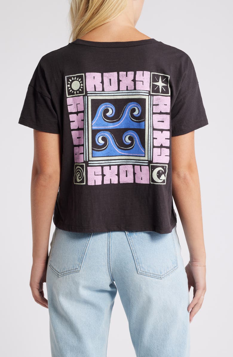 Roxy Wave Block Cotton Graphic T-Shirt, Alternate, color,